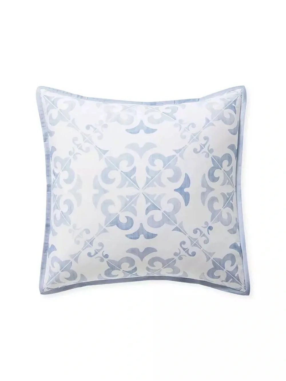 NEW Serena & Lily Wentworth Percale Euro Pillow Sham-Coastal Blue